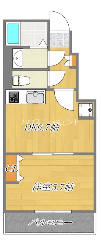 Shrine Court 102号室 間取り