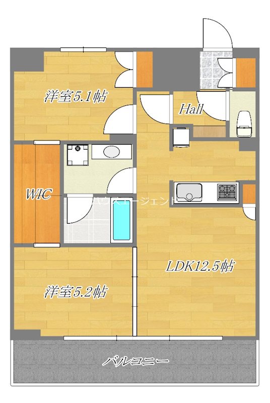 デュオフラッツ葛西 1402号室 間取り