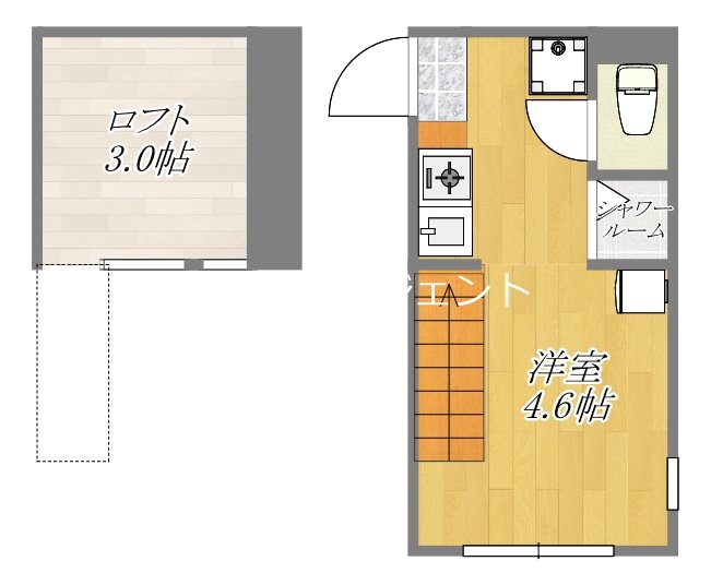 クリエイティブテラス東葛西 206号室 間取り