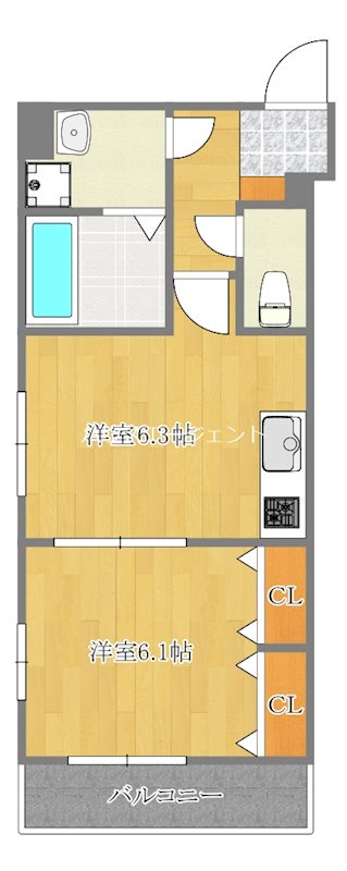 Maison　Blanche 203号室 間取り