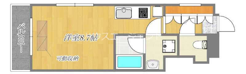 フラットカズン 201号室 間取り