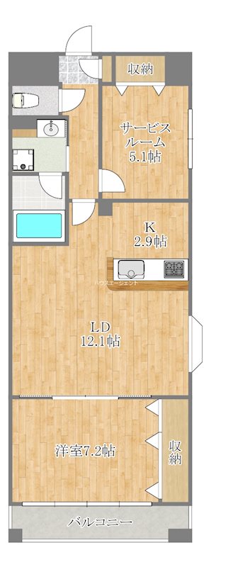 フェリーチェ 401号室 間取り