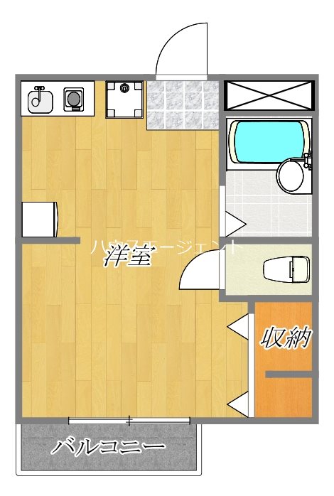 エルハイム 207号室 間取り