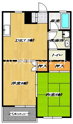 ツインハウスA棟 202号室 間取り