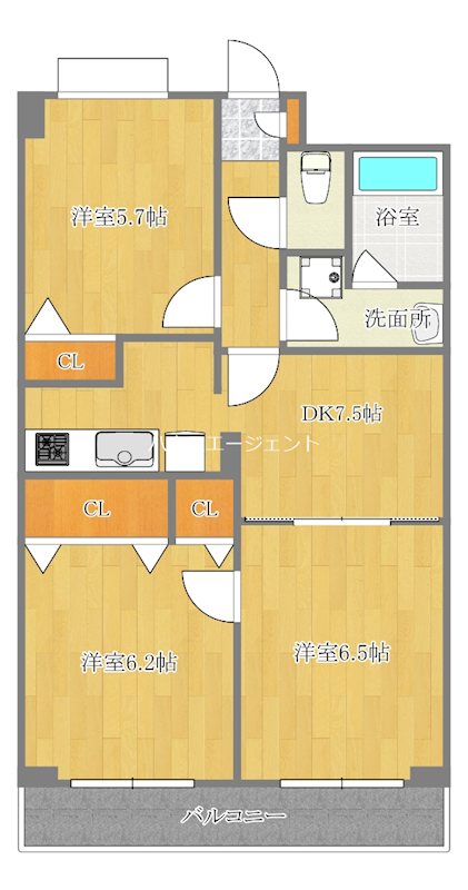 アビタシオン南葛西Ⅱ 205号室 間取り