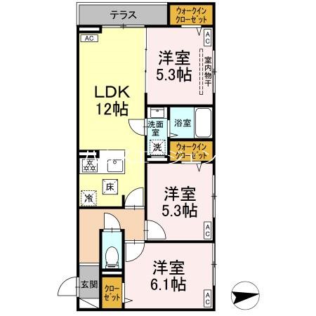 セレスティア東葛西Ⅳ 105号室 間取り