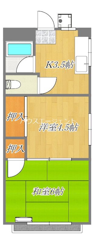 サニーコーポラス１号棟 303号室 間取り