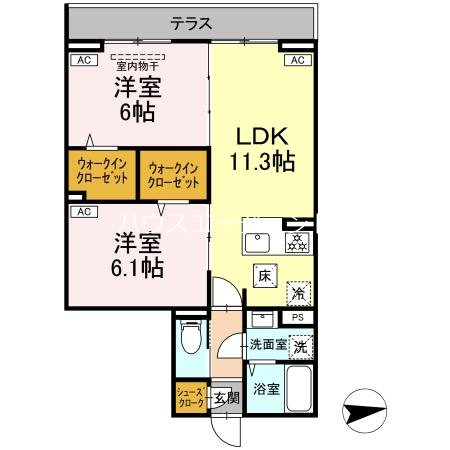 セレスティア東葛西Ⅳ 102号室 間取り