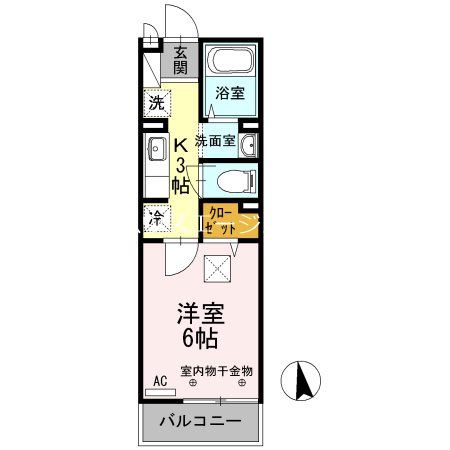 ドムス　Y 107号室 間取り