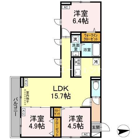 セレスティア東葛西Ⅳ 301号室 間取り