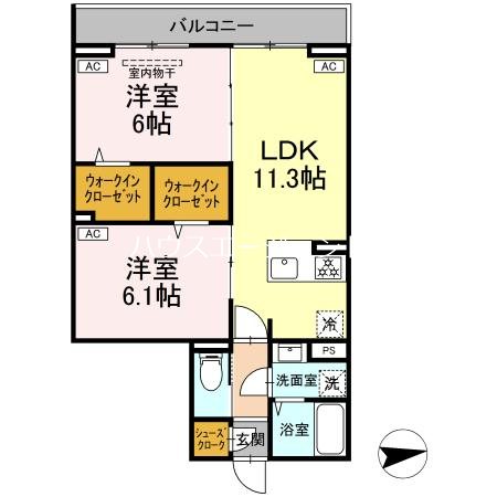 セレスティア東葛西Ⅳ 302号室 間取り