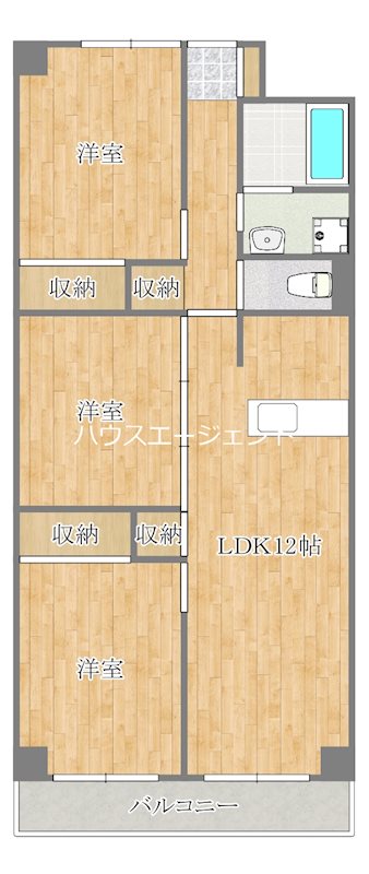 グリーンパーク北葛西 509号室 間取り