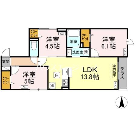 セレスティア東葛西Ⅴ 103号室 間取り
