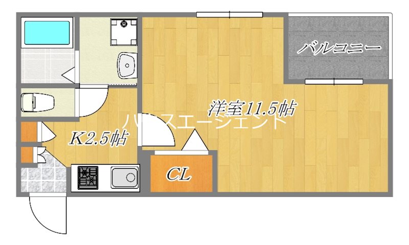 クレストフジ 201号室 間取り