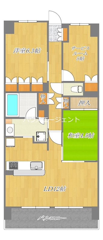レジデントプレイス西葛西 12F号室 間取り