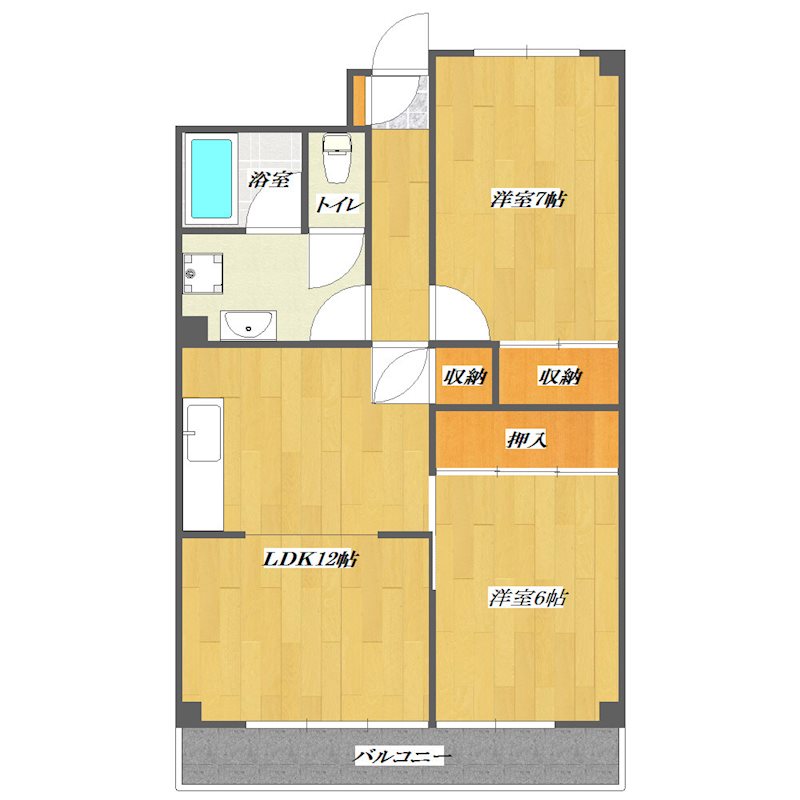 第３仲町マンション 204号室 間取り