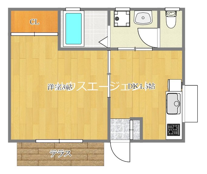 第七ハイツヤマヤ 101号室 間取り