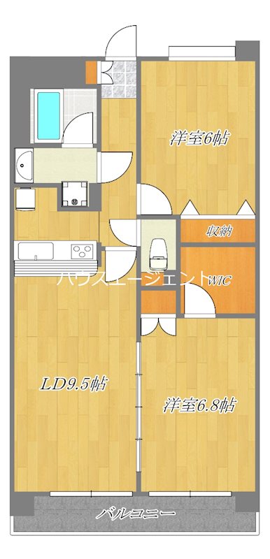第6サヨネビル 1005号室 間取り