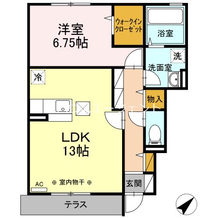 プランドール 101号室 間取り