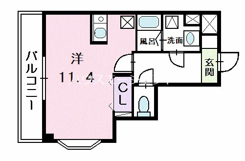 サニーシャトル 101号室 間取り