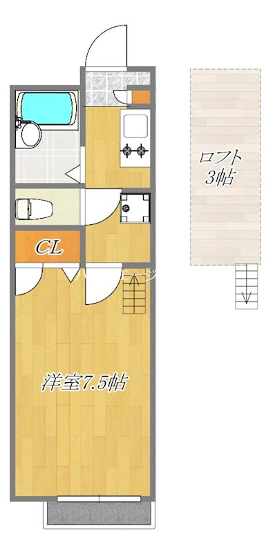メインシティガーデン北葛西 107号室 間取り