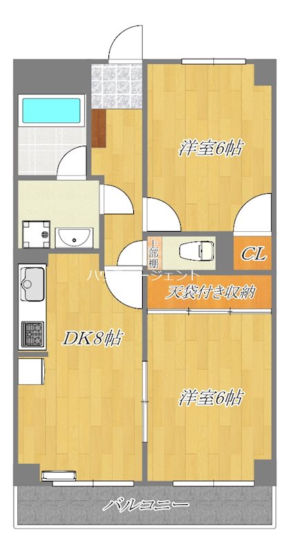 ケリーズマンション 203号室 間取り