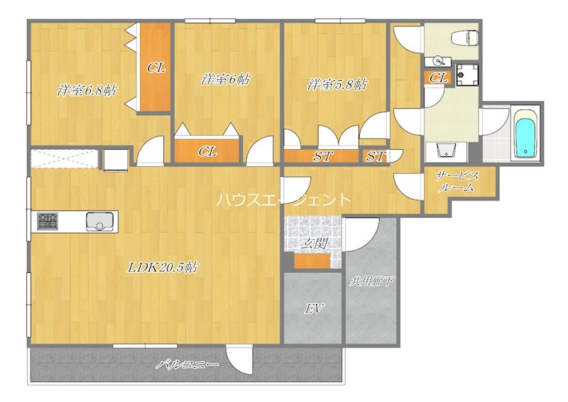 ALIVE中葛西 201号室 間取り
