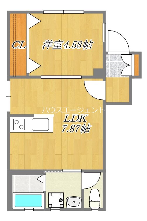 KK　RESIDENCE 103号室 間取り