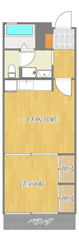 第１荒井プレイス 602号室 間取り