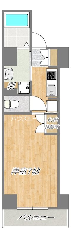 ステーション・タワー・ウラヤス 804号室 間取り