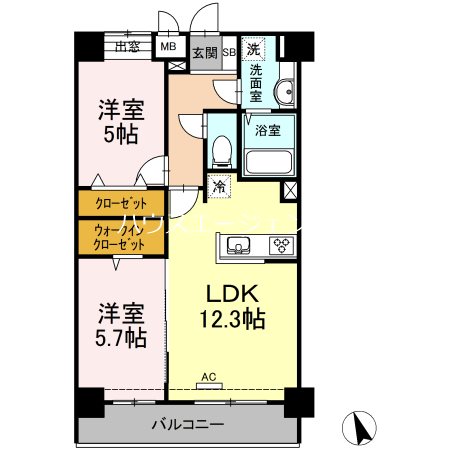 PLUM　VILLAGE 503号室 間取り