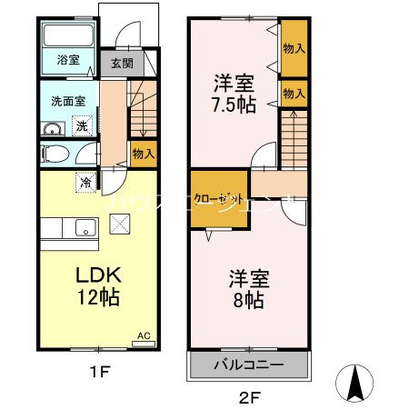 デルフィ　参番館 106号室 間取り