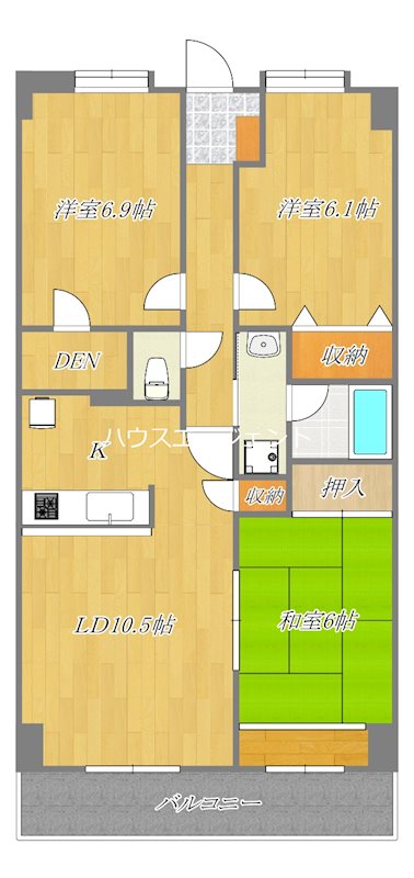 ヌーヴォアージュ 207号室 間取り