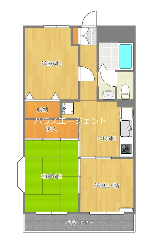 フォルテーヌ吉橋 201号室 間取り