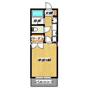 野崎ハイツⅠ 202号室 間取り