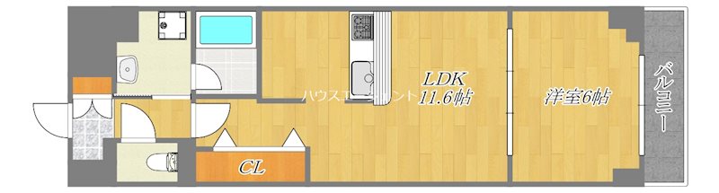 フォンテオット 202号室 間取り