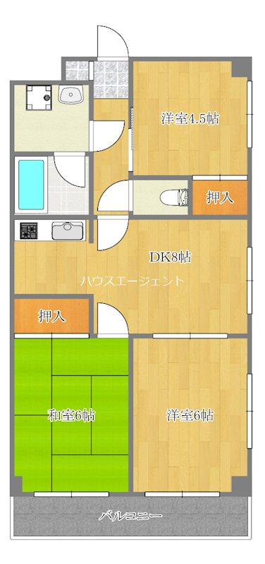 ルミエール 601号室 間取り