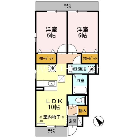 アルシオネT 105号室 間取り