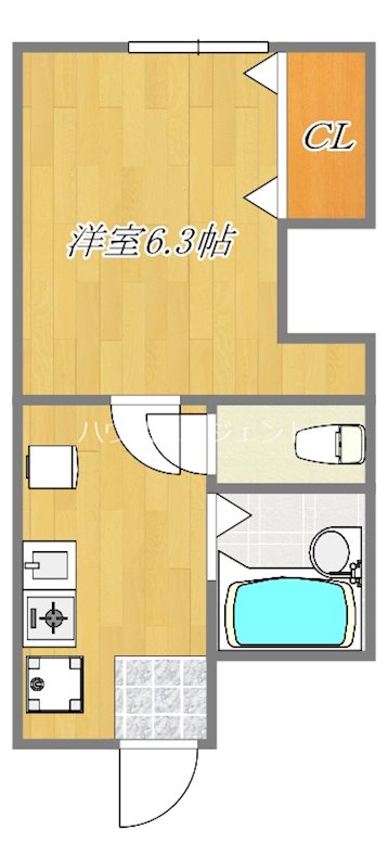 さつきコーポⅡ 102号室 間取り