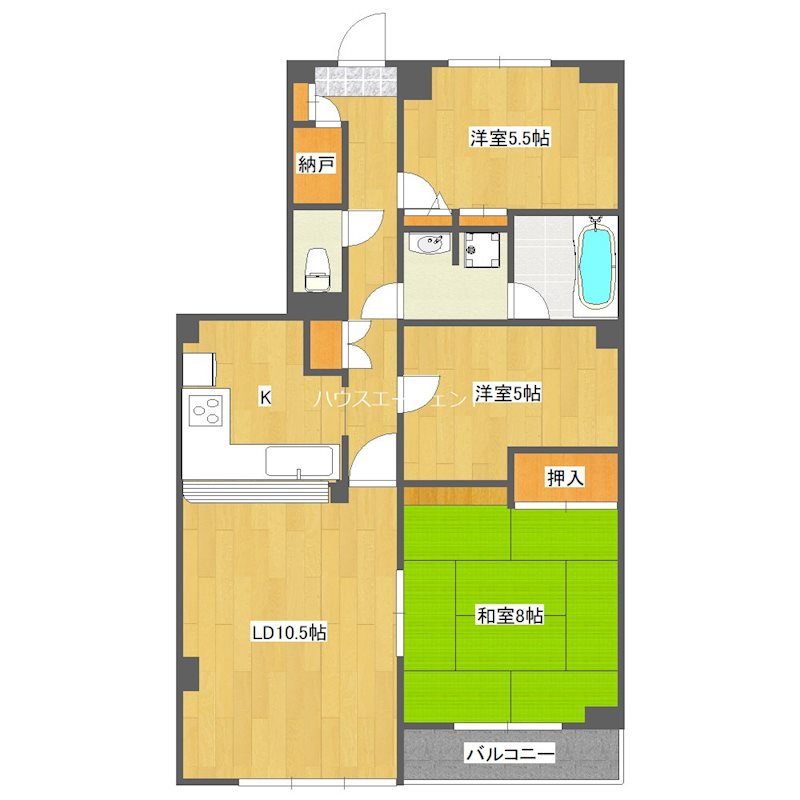 愛幸中葛西マンション 303号室 間取り