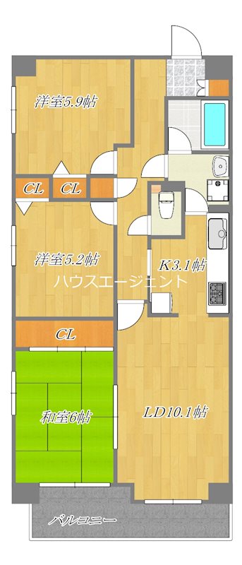 コンフォリア北葛西 102号室 間取り