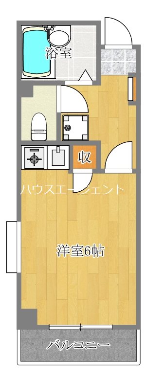 クラージュ 201号室 間取り