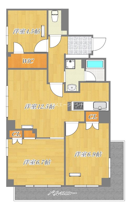 コンフォリア北葛西 208号室 間取り