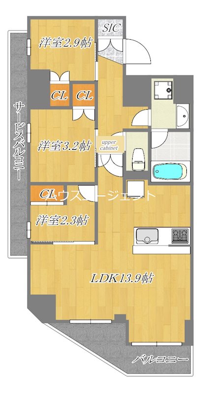 コンフォリア東葛西 301号室 間取り