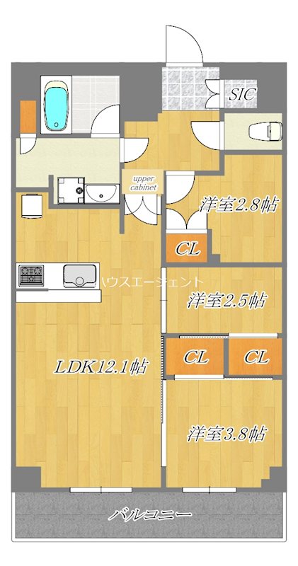 コンフォリア東葛西 702号室 間取り