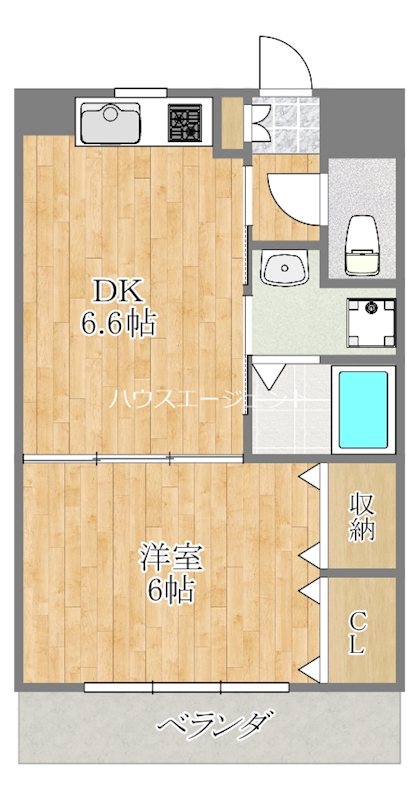 サンライズ 203号室 間取り