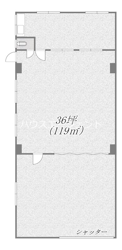 清水マンション1階倉庫 ｔ号室 間取り