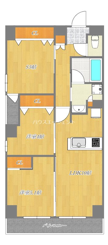 コルザＫⅡ 409号室 間取り
