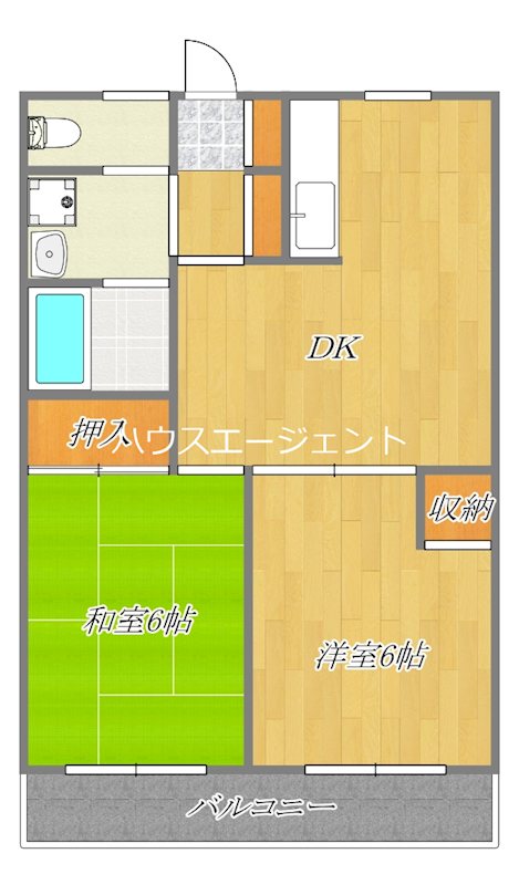 第2ツボイビル 801号室 間取り