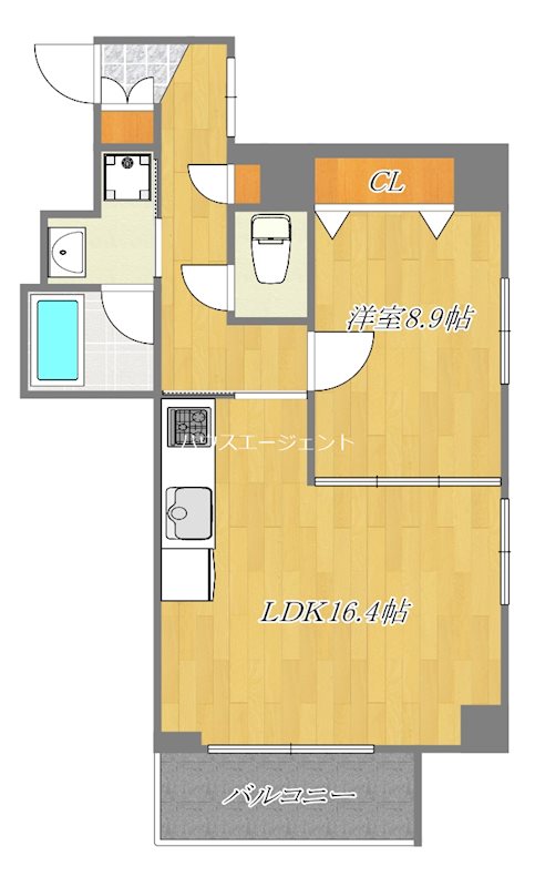 Vivace Kasai 204号室 間取り